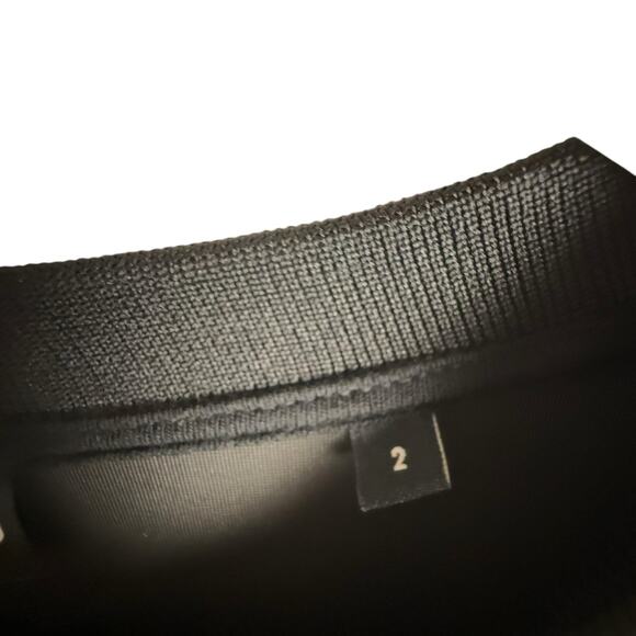 The Kooples Black Velvet Short Sleeve Ruched Crewneck Mini Dress Size Medium - Picture 8 of 13